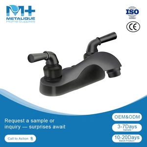 Deck-Mounted Matte Black 4 Inch ABS Faucet