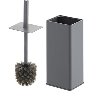 Kubik Toilet Brush Set Gray Metal Holder With Brush