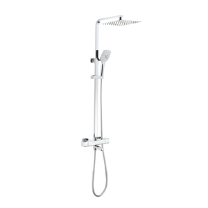 Bathroom Modern Chrome Polished Stainless Steel 3-Function Sliding Bars Shower Column Set