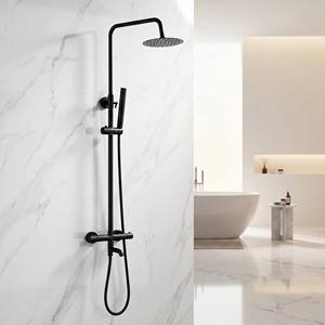 Round Bathroom Thermostatic Shower System Set