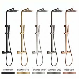 Exposed Thermostatic Shower System Faucets Rainfall