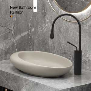 Ceramic Sink Modern Design Basin Flute Sanitary Ware for Hotel Bathrooms Drainer China Manufacturers Bath Sink Ceramic Basin