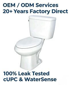 Modern S-Trap Porcelain Two-Piece Toilet with Concealed Tank Look