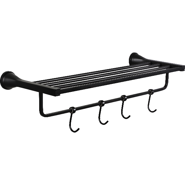 Kerovit Towel Rack with Hook Matte Black KA700010-MBK