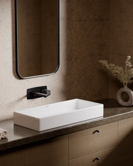 Kerovit Klassic Single Lever Faucet and Basin Setup